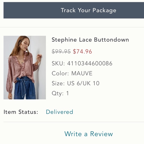 Lace button down - Picture 3 of 5